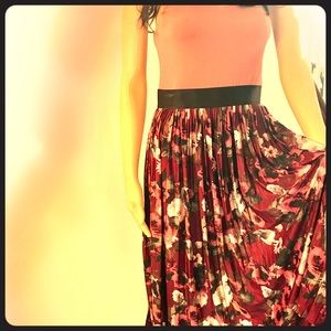 Pale pink flowing floral sundress